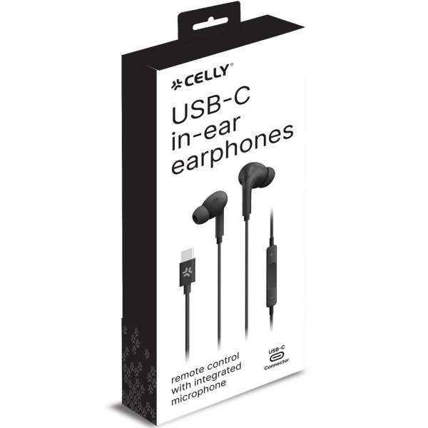 Celly Kablede Høretelefoner UP1200 In-Ear USB-C Sort