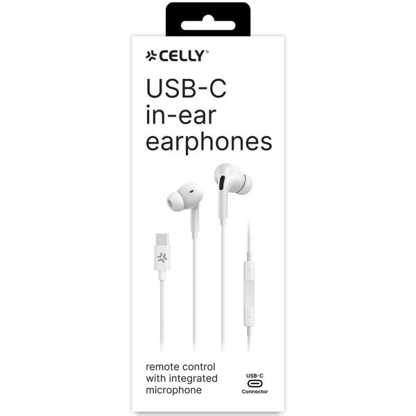 Celly Kablede Høretelefoner UP1200 In-Ear USB-C Hvid