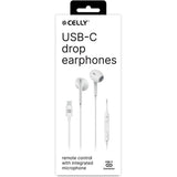 Celly Kablet Hovedtelefoner UP1300 Drop USB-C Hvid