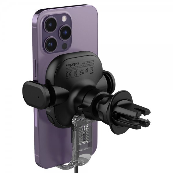 Spigen Bilholder OneTap Pro Air Vent Mount Oplader 15W Sort