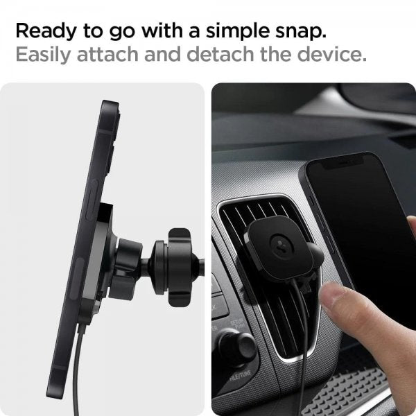 Spigen Bilholder OneTap Magnetic Car Mount Air Vent Wireless Charging Sort