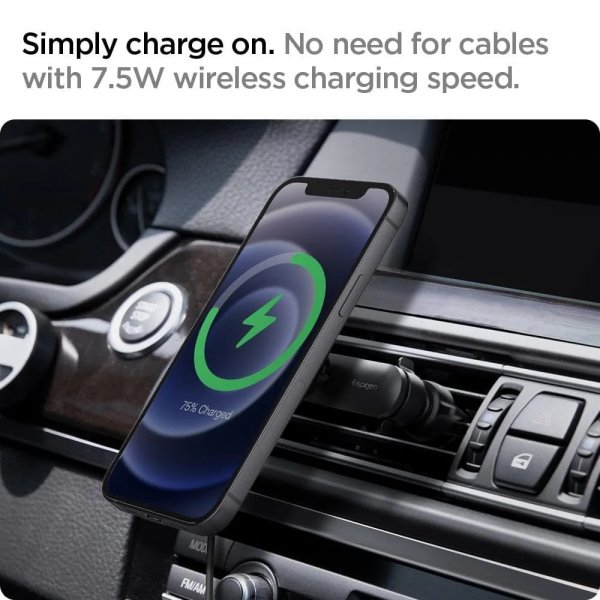 Spigen Bilholder OneTap Magnetic Car Mount Air Vent Wireless Charging Sort