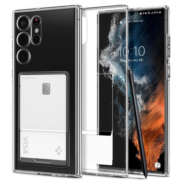 Spigen Samsung Galaxy S22 Ultra Cover Crystal Slot Krystalklar