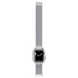 Spigen Apple Watch 45mm Cover med Rem Metal Fit Pro Silver