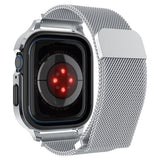 Spigen Apple Watch 45mm Cover med Rem Metal Fit Pro Silver