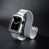 Spigen Apple Watch 45mm Cover med Rem Metal Fit Pro Silver