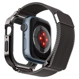 Spigen Apple Watch 45mm Skal med Rem Metal Fit Pro Graphite