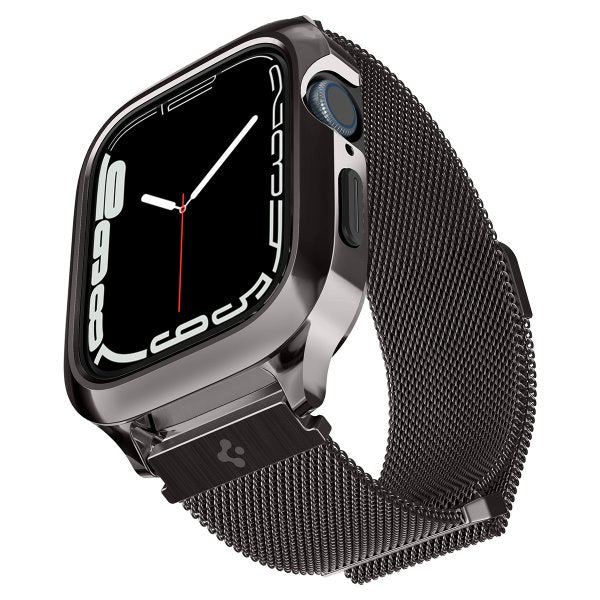 Spigen Apple Watch 45mm Skal med Rem Metal Fit Pro Graphite