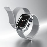 Spigen Apple Watch 40mm Skal med Armbånd Metal Fit Pro Sølv