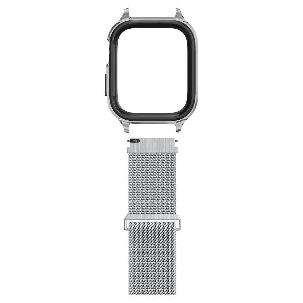 Spigen Apple Watch 40mm Skal med Armbånd Metal Fit Pro Sølv