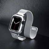 Spigen Apple Watch 40mm Skal med Armbånd Metal Fit Pro Sølv