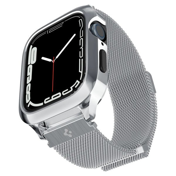 Spigen Apple Watch 40mm Skal med Armbånd Metal Fit Pro Sølv