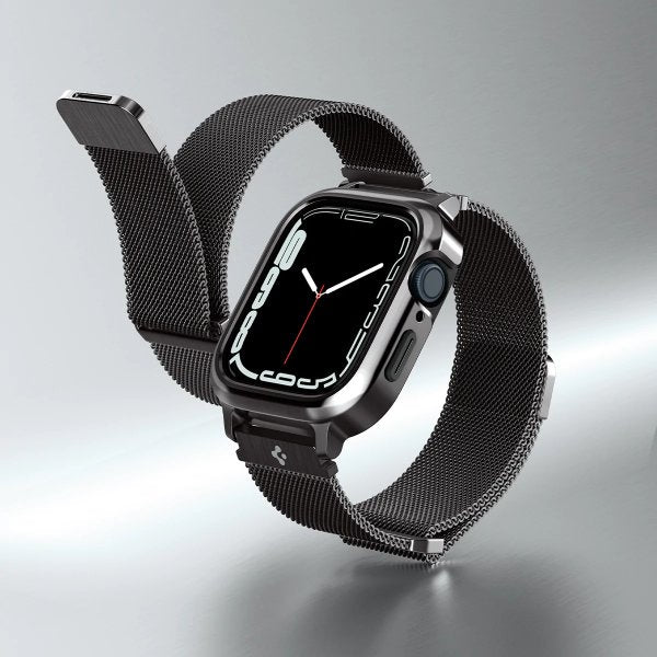 Spigen Apple Watch 40mm Skal med Armbånd Metal Fit Pro Graphite