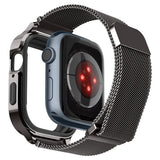 Spigen Apple Watch 40mm Skal med Armbånd Metal Fit Pro Graphite