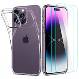 Spigen iPhone 14 Pro Max Cover med Skærmbeskyttelse Crystal Pack Crystal Clear