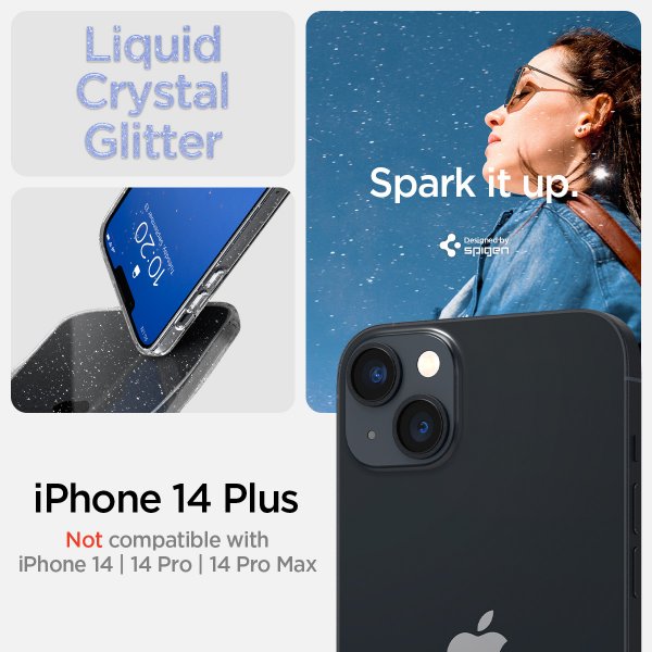 Spigen iPhone 14 Plus Cover Liquid Crystal Glitter Crystal Quartz