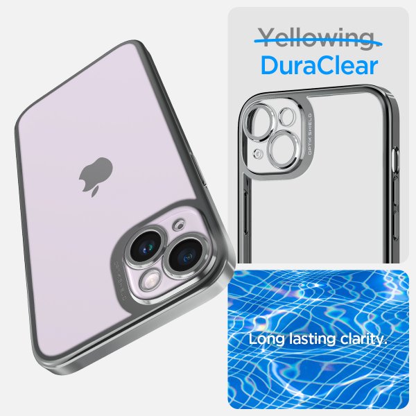 Spigen iPhone 14 Plus Cover Optik Crystal Chrome Gray