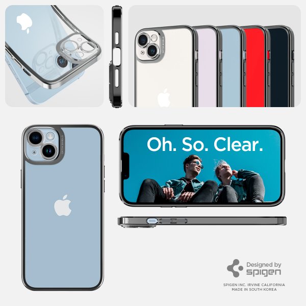 Spigen iPhone 14 Plus Cover Optik Crystal Chrome Gray