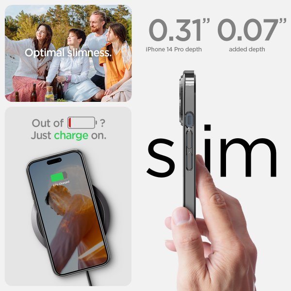 Spigen iPhone 14 Pro Cover Optik Crystal Chrome Gray
