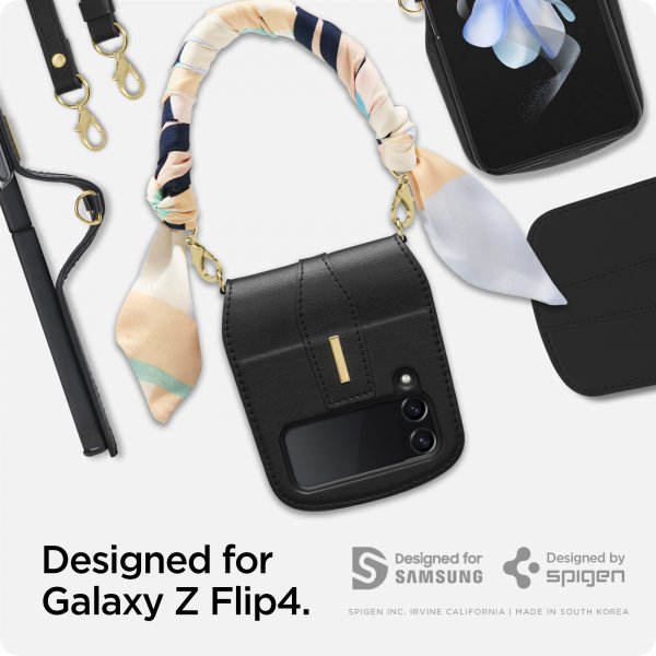 Spigen Samsung Galaxy Z Flip 4 Cover Lienar Calin Sort