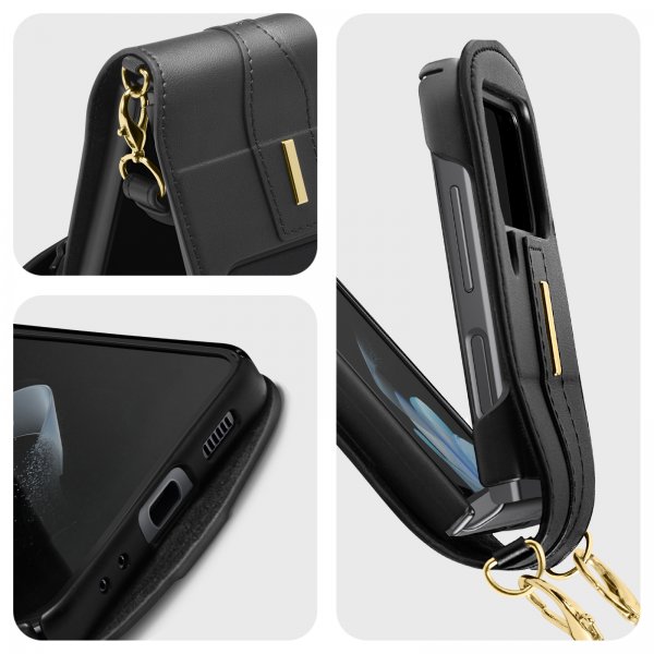 Spigen Samsung Galaxy Z Flip 4 Cover Lienar Calin Sort