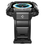 Spigen Apple Watch Ultra Etui og Rem Rugged Armor Pro Sort