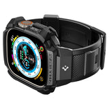 Spigen Apple Watch Ultra Etui og Rem Rugged Armor Pro Sort