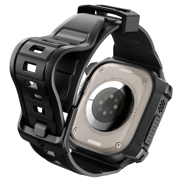 Spigen Apple Watch Ultra Etui og Rem Rugged Armor Pro Sort