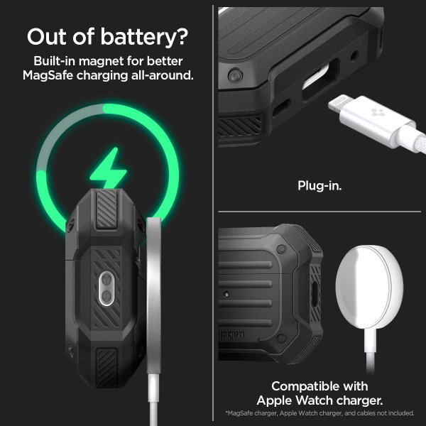 Spigen AirPods Pro 2 Cover Tough Armor MagSafe Sort