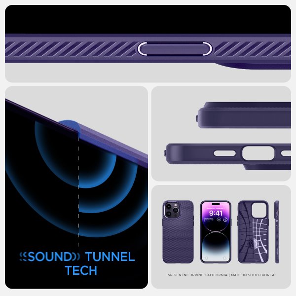 Spigen iPhone 14 Pro Max Cover Liquid Air Deep Purple