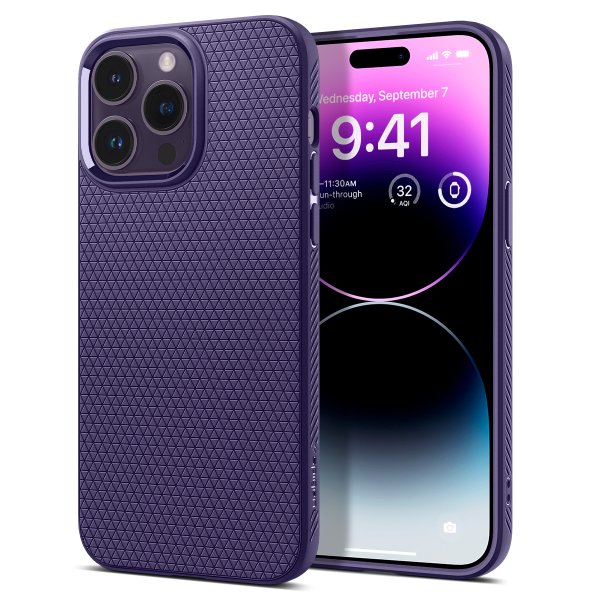 Spigen iPhone 14 Pro Cover Liquid Air Deep Purple