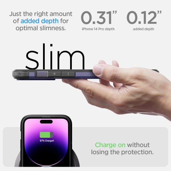 Spigen iPhone 14 Pro Cover Tough Armor MagFit Deep Purple