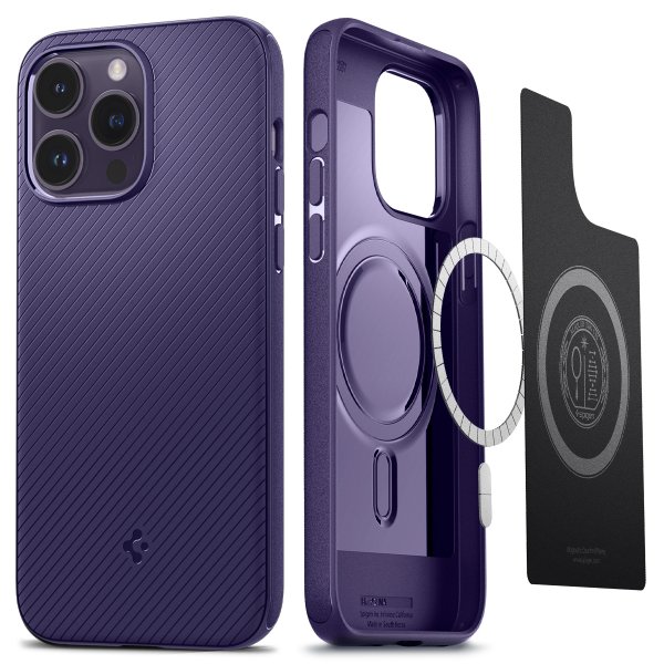 Spigen iPhone 14 Pro Cover Mag Armor MagFit Deep Purple