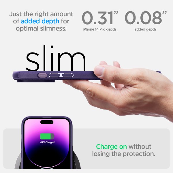 Spigen iPhone 14 Pro Cover Mag Armor MagFit Deep Purple