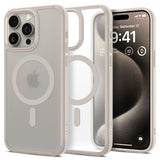 Spigen iPhone 15 Pro Max Cover Ultra Hybrid MagFit Frost Natural Titanium