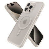 Spigen iPhone 15 Pro Max Cover Ultra Hybrid MagFit Frost Natural Titanium