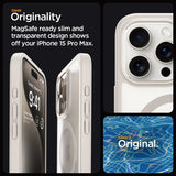 Spigen iPhone 15 Pro Max Cover Ultra Hybrid MagFit Frost Natural Titanium