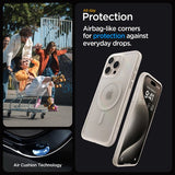 Spigen iPhone 15 Pro Max Cover Ultra Hybrid MagFit Frost Natural Titanium