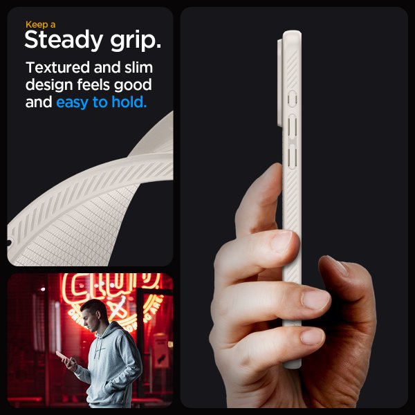 Spigen iPhone 15 Pro Max Cover Liquid Air Natural Titanium