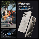 Spigen iPhone 15 Pro Cover Ultra Hybrid MagFit Frost Natural Titanium
