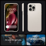 Spigen iPhone 15 Pro Cover Liquid Air Natural Titanium