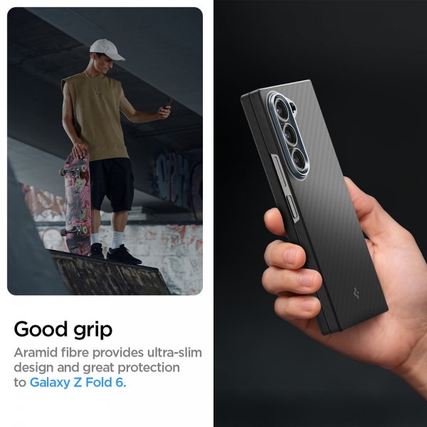 Spigen Samsung Galaxy Z Fold 6 Cover Air Skin Aramid Sort
