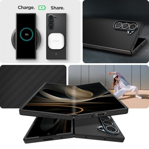 Spigen Samsung Galaxy Z Fold 6 Cover Air Skin Aramid Sort