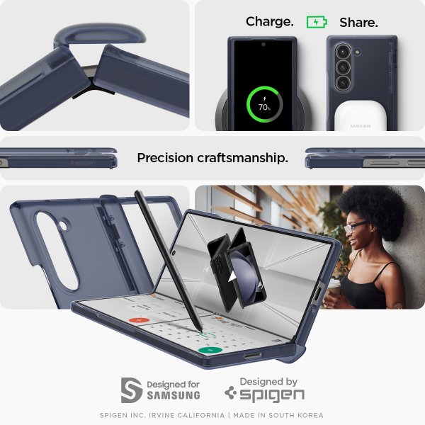 Spigen Samsung Galaxy Z Fold 6 Cover Ultra Hybrid Pro Frost Navy Blue