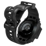 Spigen Samsung Galaxy Watch 7 44mm Armbånd og Skal Rugged Armor Pro Mat Sort