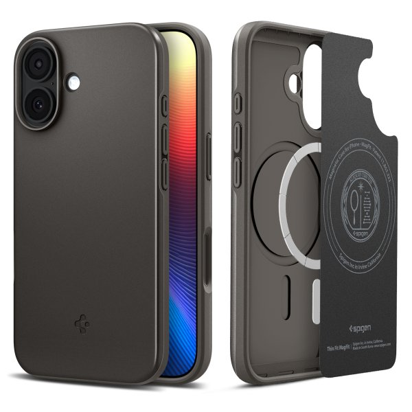 Spigen iPhone 17 Cover Thin Fit MagFit Gunmetal