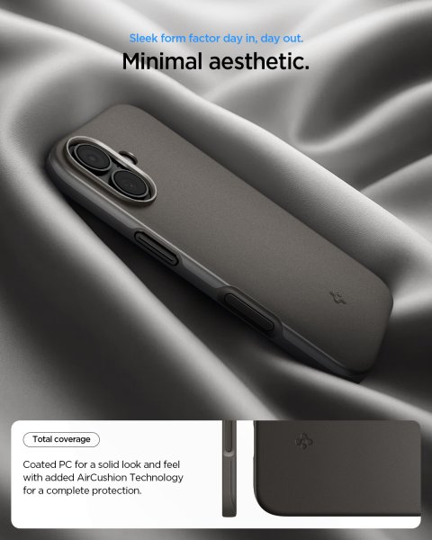 Spigen iPhone 17 Cover Thin Fit MagFit Gunmetal
