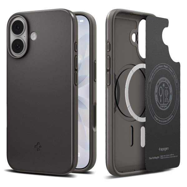 Spigen iPhone 17 Cover Thin Fit MagFit Gunmetal