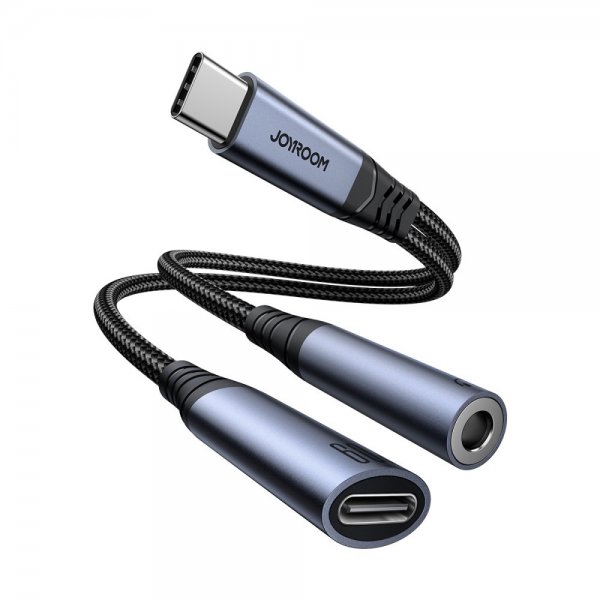 Joyroom Adapter 2-i-1 Audio Adapter USB-C til 3.5mm+USB-C