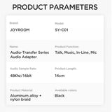 Joyroom Adapter Audio Transfer Series USB-C til 3,5 mm